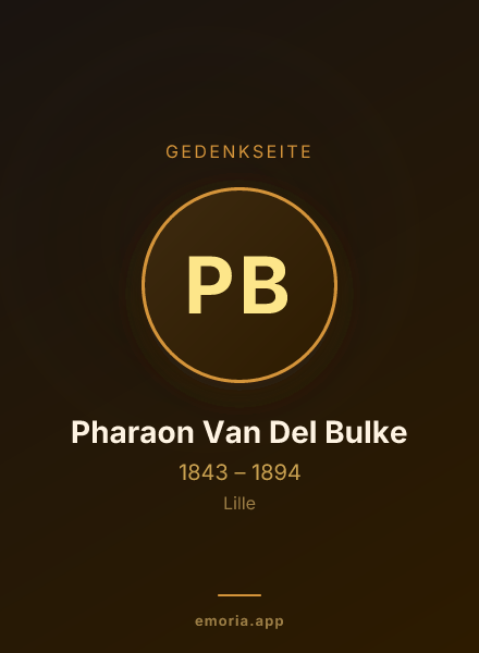 Gedenkportrait von Pharaon Van Del Bulke