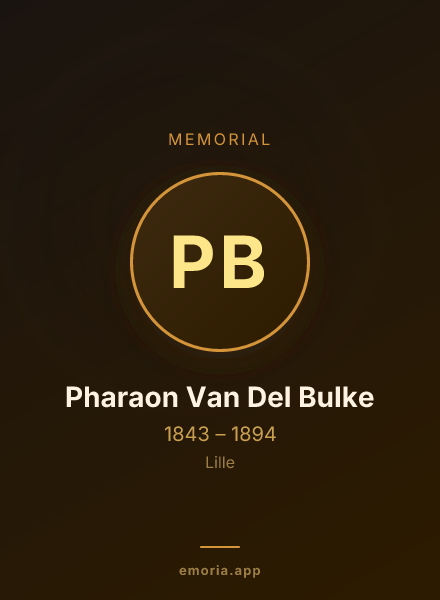 Memorial portrait of Pharaon Van Del Bulke