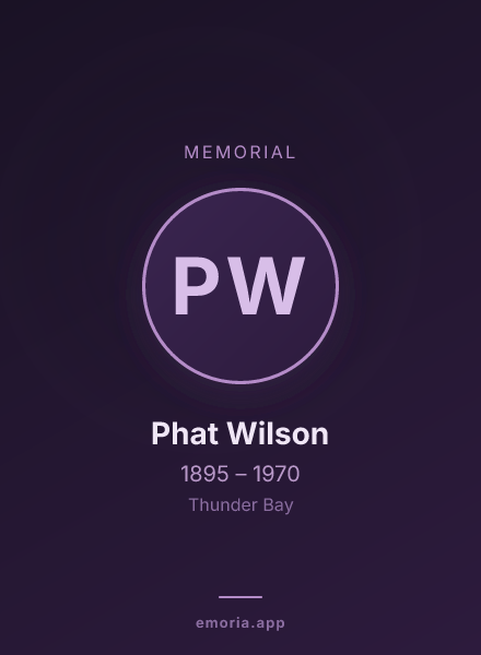 Memorial portrait of Phat Wilson
