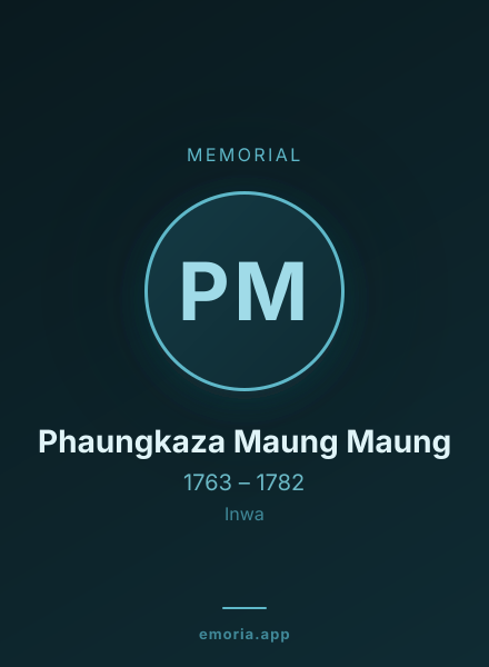 Memorial portrait of Phaungkaza Maung Maung