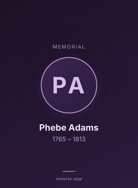 Memorial portrait of Phebe Adams