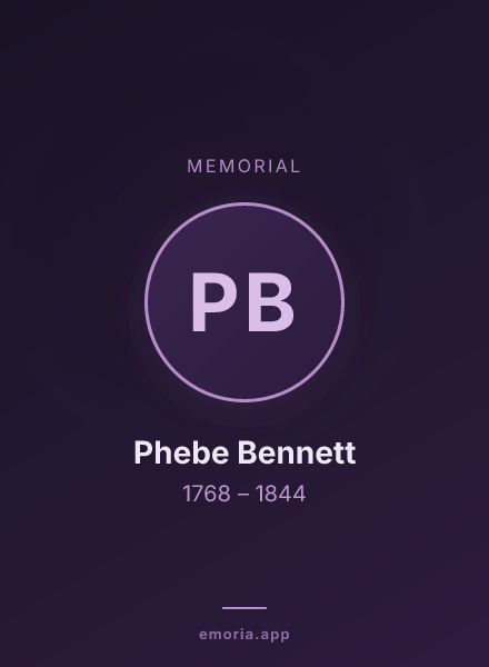 Memorial portrait of Phebe Bennett