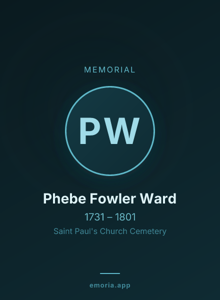 Memorial portrait of Phebe Fowler Ward