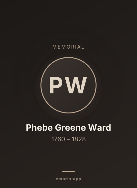 Memorial portrait of Phebe Greene Ward