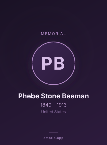 Memorial portrait of Phebe Stone Beeman