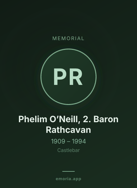 Memorial portrait of Phelim O’Neill, 2. Baron Rathcavan