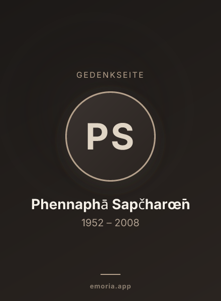 Gedenkportrait von Phennaphā Sapčharœ̄n