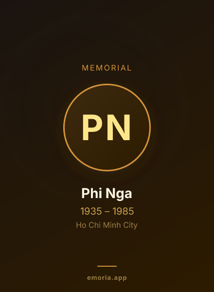 Memorial portrait of Phi Nga