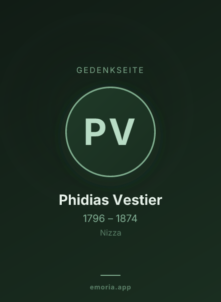 Gedenkportrait von Phidias Vestier