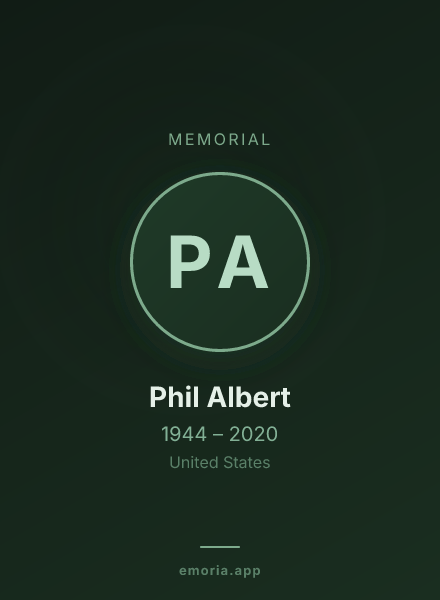 Memorial portrait of Phil Albert