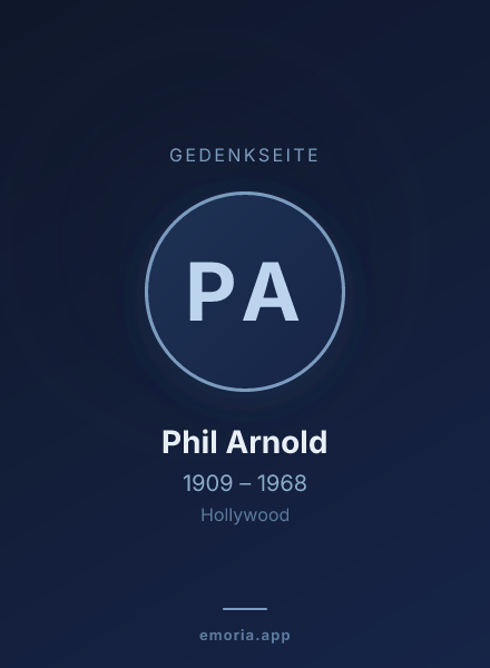 Gedenkportrait von Phil Arnold
