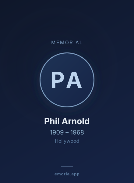Memorial portrait of Phil Arnold