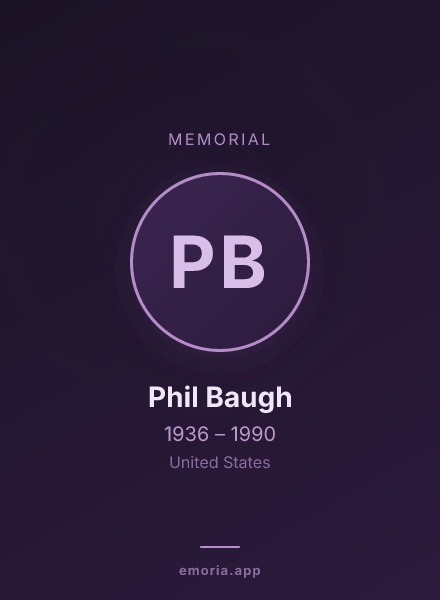 Memorial portrait of Phil Baugh