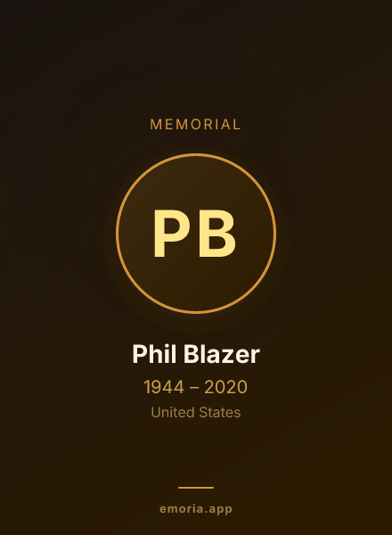Memorial portrait of Phil Blazer