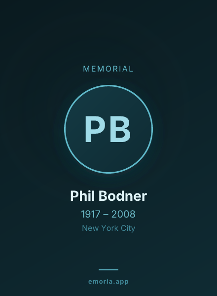Memorial portrait of Phil Bodner