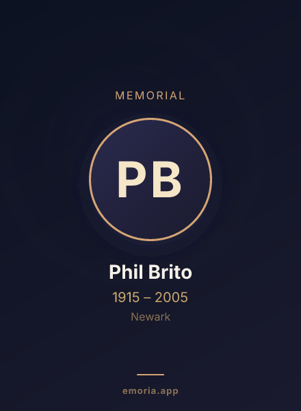 Memorial portrait of Phil Brito