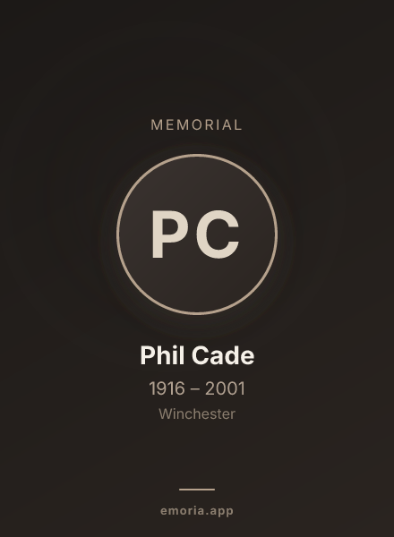 Memorial portrait of Phil Cade