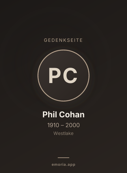 Gedenkportrait von Phil Cohan