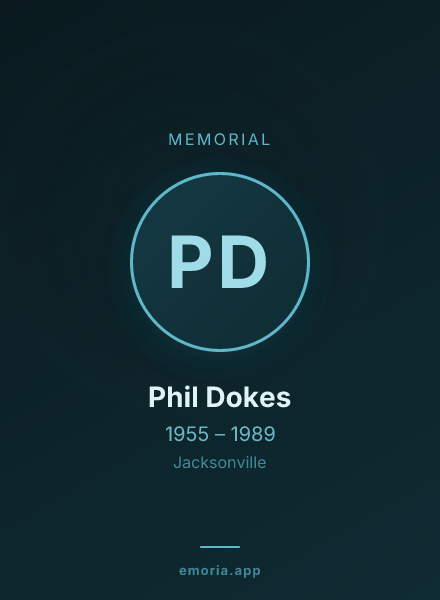 Memorial portrait of Phil Dokes