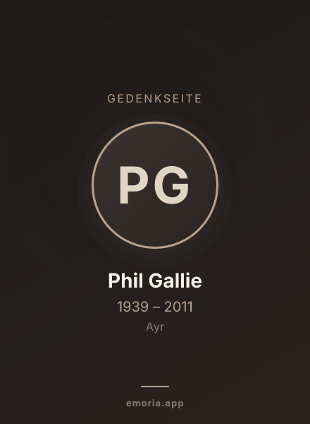Gedenkportrait von Phil Gallie