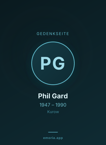 Gedenkportrait von Phil Gard
