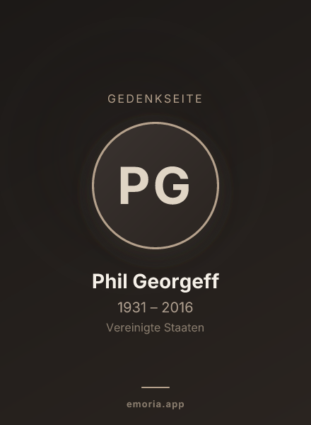 Gedenkportrait von Phil Georgeff