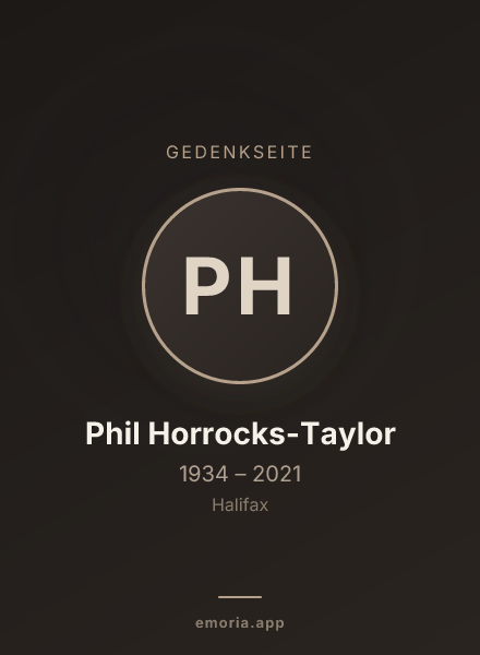 Gedenkportrait von Phil Horrocks-Taylor