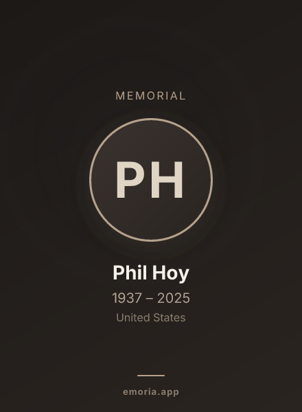 Memorial portrait of Phil Hoy