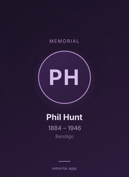 Memorial portrait of Phil Hunt