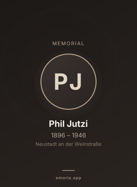 Memorial portrait of Phil Jutzi