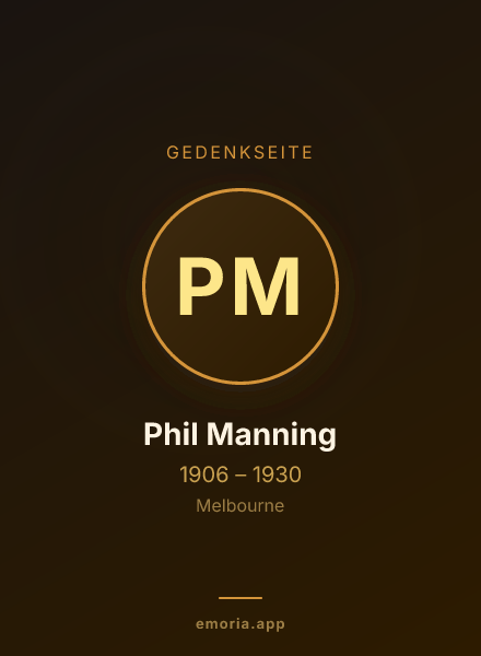 Gedenkportrait von Phil Manning