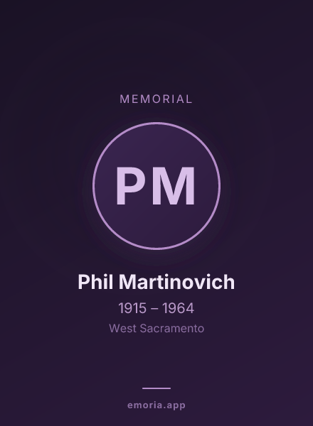 Memorial portrait of Phil Martinovich
