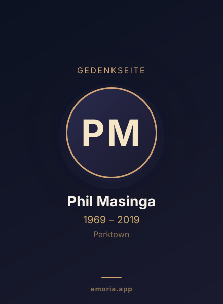 Gedenkportrait von Phil Masinga