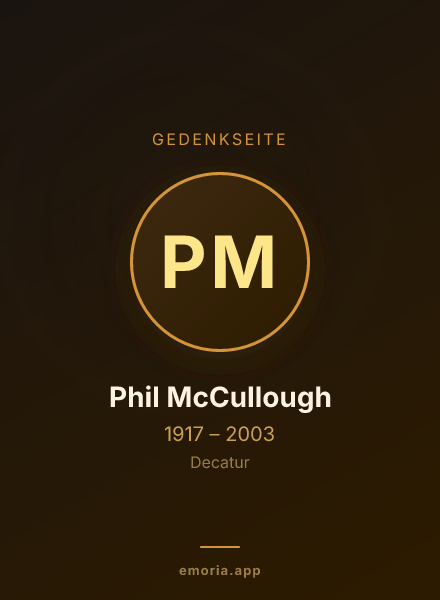 Gedenkportrait von Phil McCullough