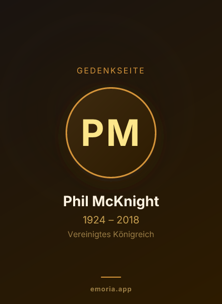 Gedenkportrait von Phil McKnight