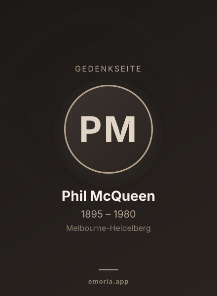 Gedenkportrait von Phil McQueen