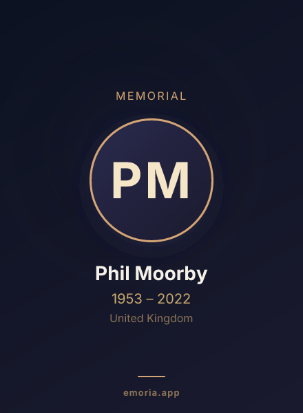 Memorial portrait of Phil Moorby