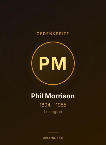 Gedenkportrait von Phil Morrison