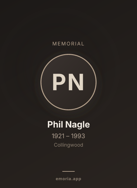 Memorial portrait of Phil Nagle