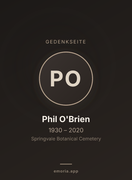 Gedenkportrait von Phil O'Brien