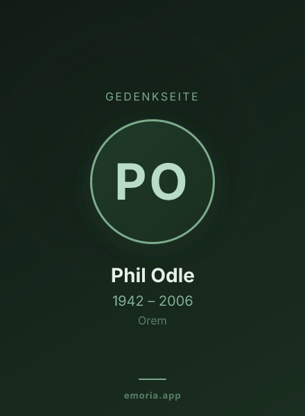 Gedenkportrait von Phil Odle
