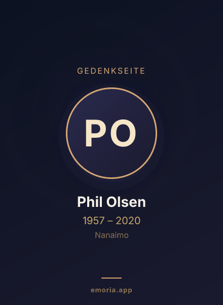 Gedenkportrait von Phil Olsen