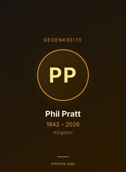 Gedenkportrait von Phil Pratt