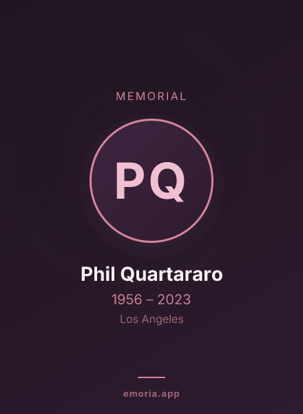 Memorial portrait of Phil Quartararo