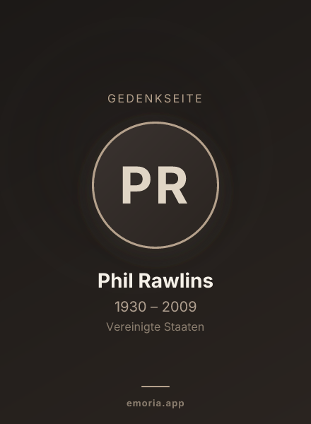 Gedenkportrait von Phil Rawlins