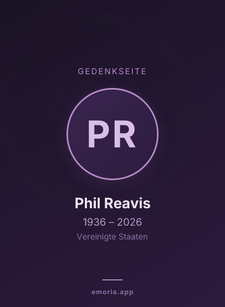 Gedenkportrait von Phil Reavis