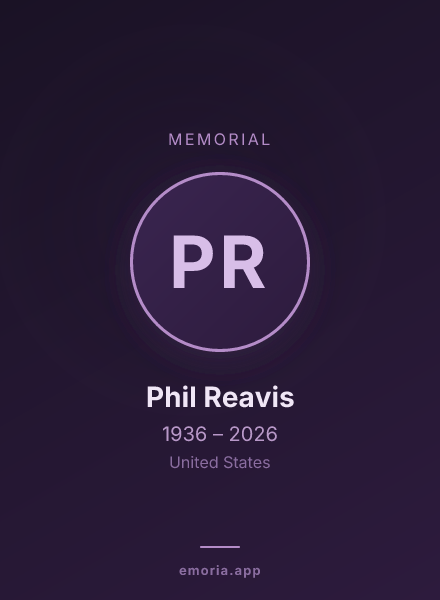 Memorial portrait of Phil Reavis