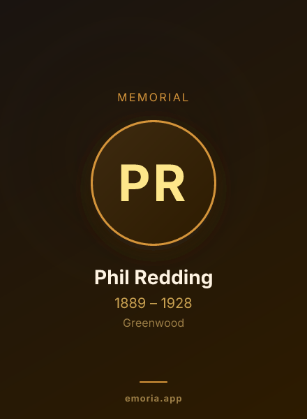 Memorial portrait of Phil Redding