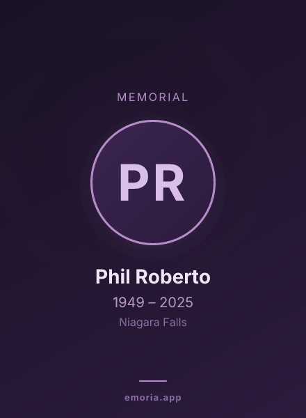 Memorial portrait of Phil Roberto