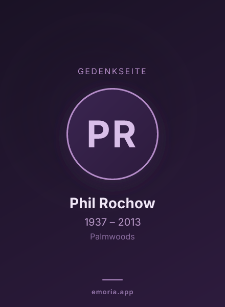 Gedenkportrait von Phil Rochow